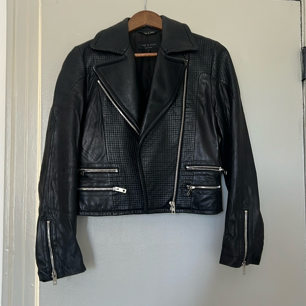 Rag & Bone Cropped Leather Jacket